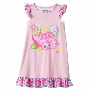 Shopkins Girls Pajama Bunny Nightgown